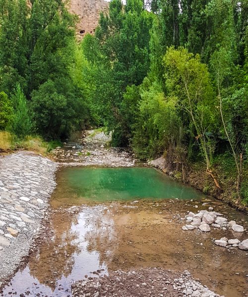 Colocación de escollera en La Rioja Río Leza